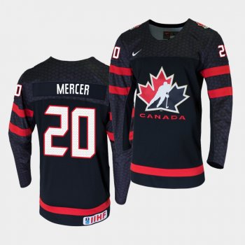 Dawson Mercer Canada Team 2020 IIHF World Junior Championship Black Jersey