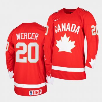 Dawson Mercer Canada Team 2021 IIHF World Junior Championship Heritage Limited Red Jersey