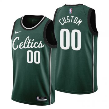 2022-23 Boston Celtics #00 Custom City Edition Green Jersey