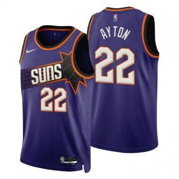 Phoenix Suns 2022-23 Icon Edition #22 Deandre Ayton Purple Jersey