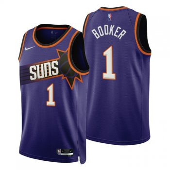 Phoenix Suns 2022-23 Icon Edition #1 Devin Booker Purple Jersey