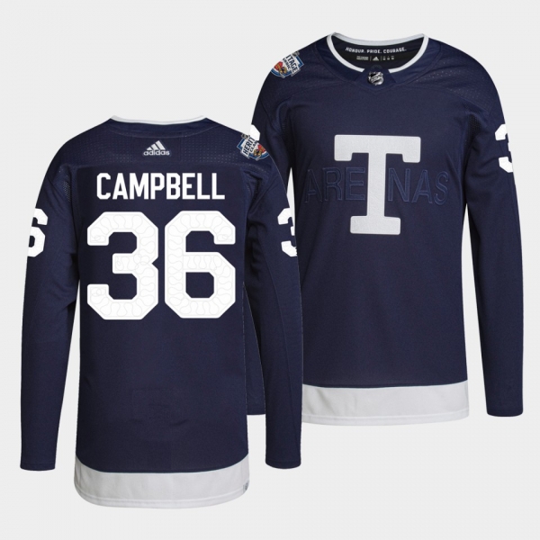 Toronto Maple Leafs 2022 Heritage Classic Jack Campbell #36 Navy Jersey Primegreen Authentic