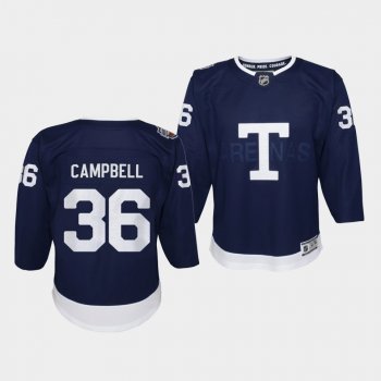 Youth Toronto Maple Leafs 2022 Heritage Classic Jack Campbell #36 Navy Jersey