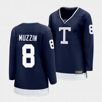 Women Toronto Maple Leafs 2022 Heritage Classic Jake Muzzin #8 Navy Jersey