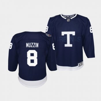 Youth Toronto Maple Leafs 2022 Heritage Classic Jake Muzzin #8 Navy Jersey