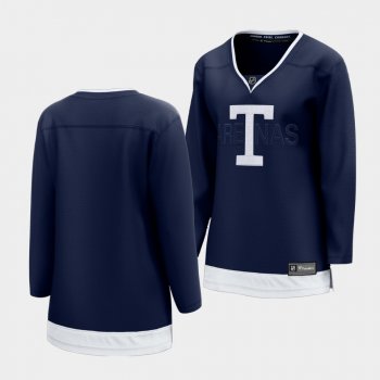 Women Toronto Maple Leafs 2022 Heritage Classic Navy Jersey