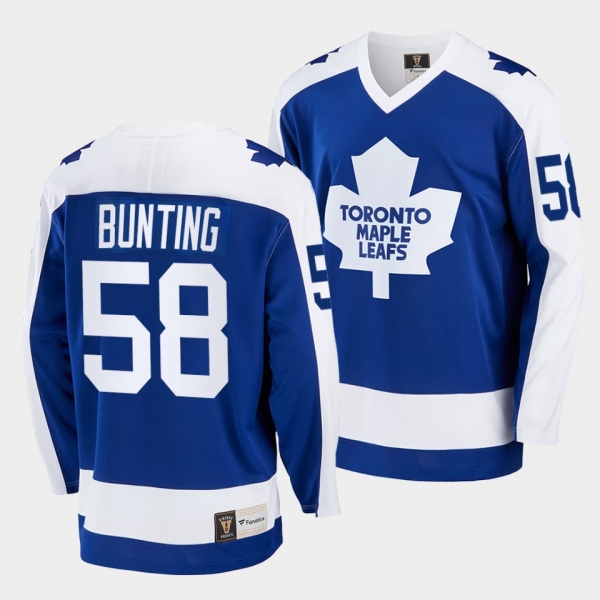 Michael Bunting Toronto Maple Leafs Vintage Blue Jersey Replica