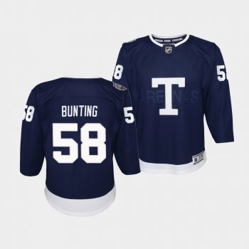 Youth Toronto Maple Leafs 2022 Heritage Classic Michael Bunting #58 Navy Jersey