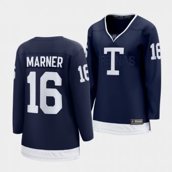 Women Toronto Maple Leafs 2022 Heritage Classic Mitch Marner #16 Navy Jersey