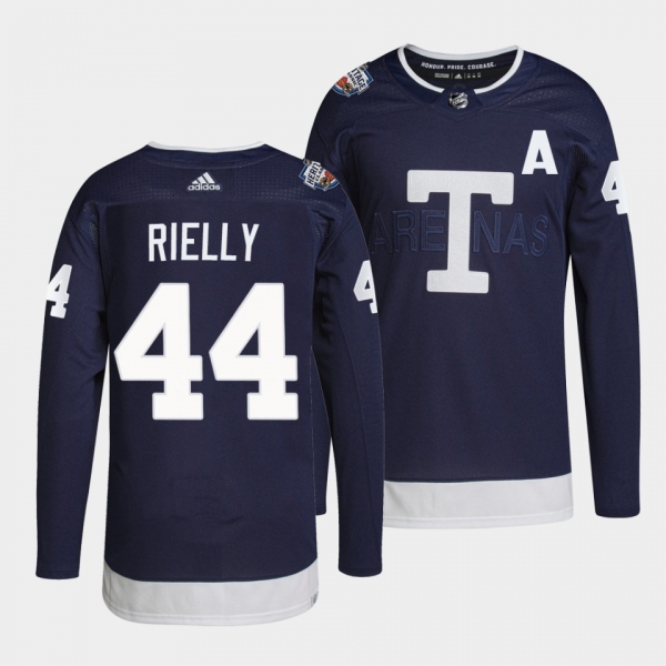 Toronto Maple Leafs 2022 Heritage Classic Morgan Rielly #44 Navy Jersey Primegreen Authentic