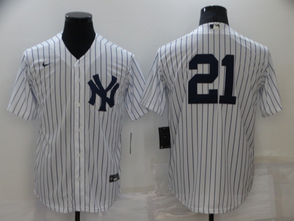 Men's New York Yankees #21 Paul ONeill White Stitched MLB Nike Cool Base Jersey