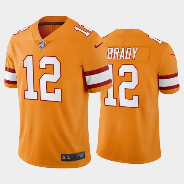 Tom Brady Tampa Bay Buccaneers Orange Creamsicle Throwback Stitched Jersey For Men