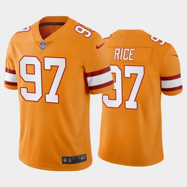 Simeon Rice Tampa Bay Buccaneers Orange Creamsicle Throwback Stitched Jersey For Men