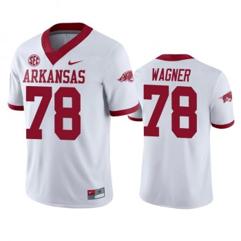 Arkansas Razorbacks Dalton Wagner White College Football Jersey