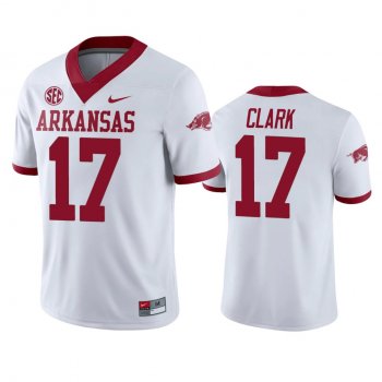 Arkansas Razorbacks Hudson Clark White College Football Jersey