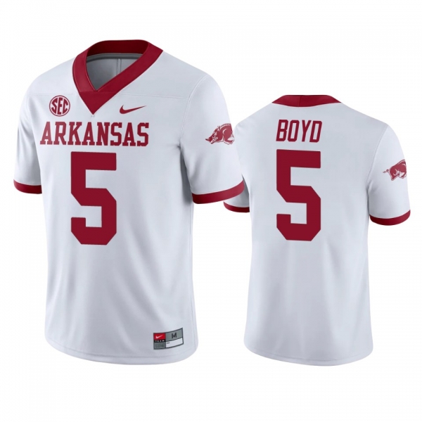 Arkansas Razorbacks Rakeem Boyd White College Football Jersey