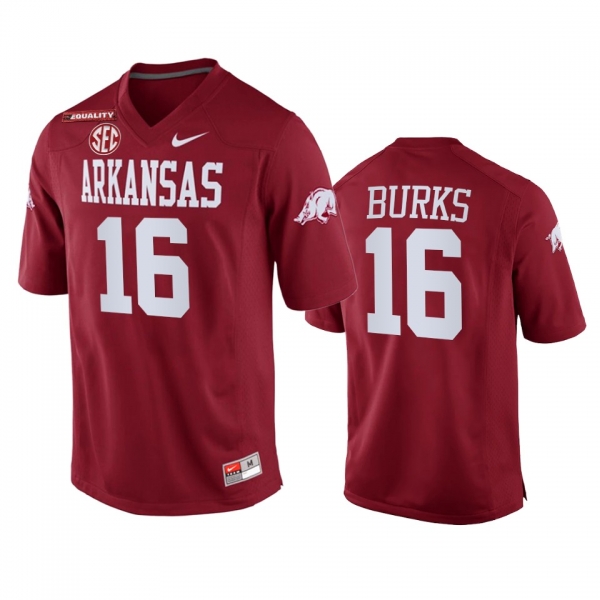 Arkansas Razorbacks Treylon Burks Cardinal 2021-22 College Football Equality Jersey