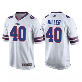 Men's Buffalo Bills #40 Von Miller White Limited Stitched Jersey