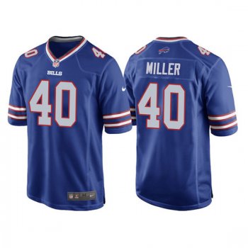 Men's Buffalo Bills #40 Von Miller Royal Limited Stitched Jersey