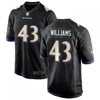 Baltimore Ravens Marcus Williams #43 Alternate Game Jersey - Black