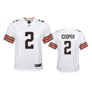 Youth Browns Amari Cooper White Game Jersey