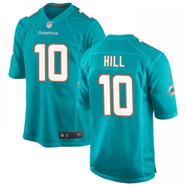 Tyreek Hill #10 Miami Dolphins Game Men Jersey - Aqua