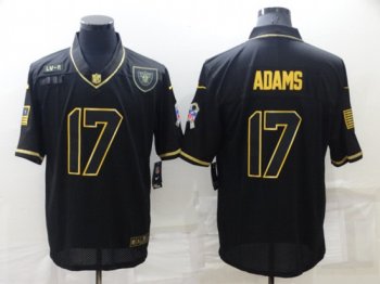 Men's Las Vegas Raiders #17 Davante Adams Black Gold Salute To Service Limited Stitched Jersey