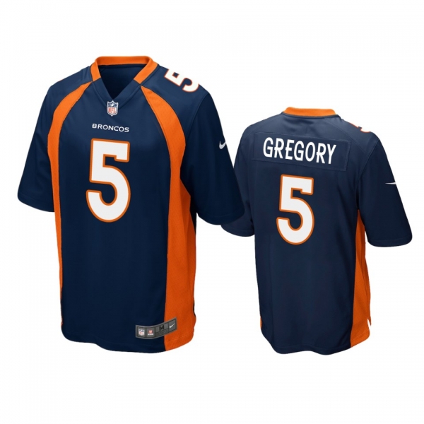 Denver Broncos Randy Gregory Navy Game Jersey