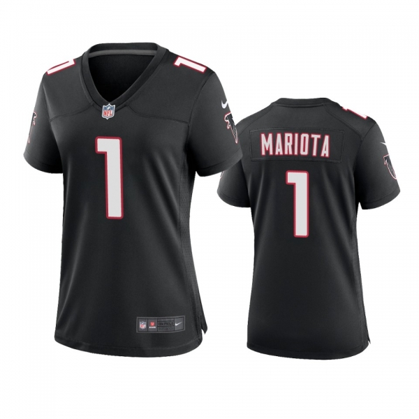 Women's Atlanta Falcons Marcus Mariota Black Throwback Game Jersey