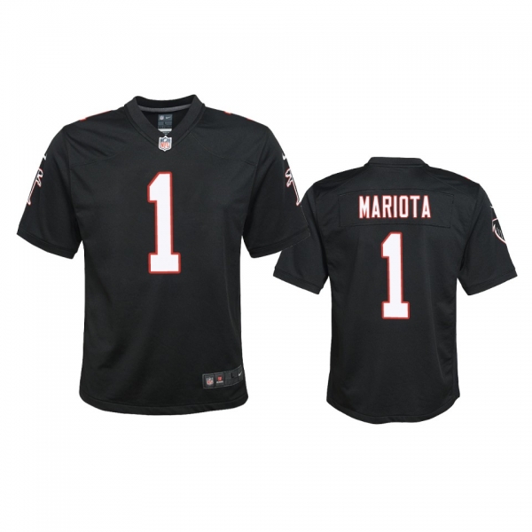 Youth Falcons Marcus Mariota Black Throwback Game Jersey