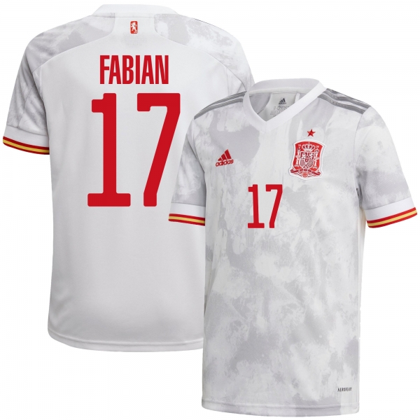 Spain National Team 2022 Qatar World Cup Fabian Ruiz #17 White Away Men Jersey