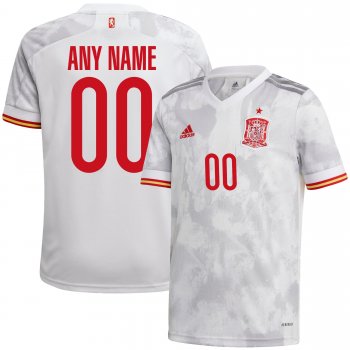 Spain National Team 2022 Qatar World Cup Custom White Away Men Jersey