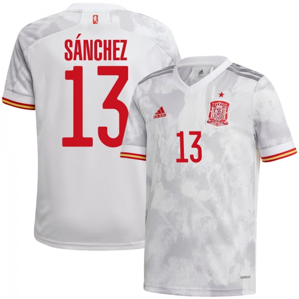 Spain National Team 2022 Qatar World Cup Robert Sanchez #13 White Away Men Jersey