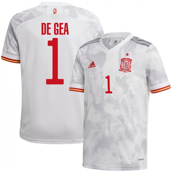 Spain National Team 2022 Qatar World Cup David de Gea #1 White Away Men Jersey