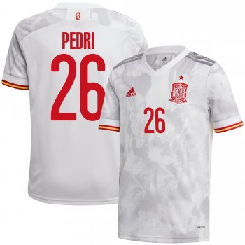 Spain National Team 2022 Qatar World Cup Pedri #26 White Away Men Jersey