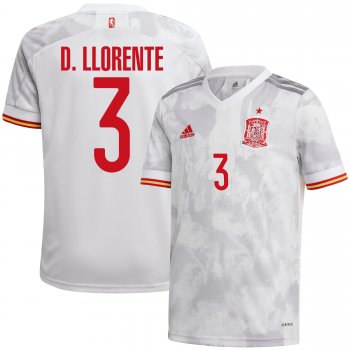 Spain National Team 2022 Qatar World Cup Diego Llorente #3 White Away Men Jersey