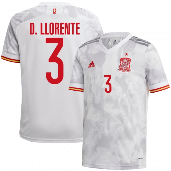 Spain National Team 2022 Qatar World Cup Diego Llorente #3 White Away Men Jersey