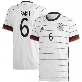 Germany National Team 2022 Qatar World Cup Ridle Baku #6 White Home Men Jersey