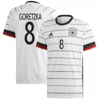 Germany National Team 2022 Qatar World Cup Leon Goretzka #8 White Home Men Jersey