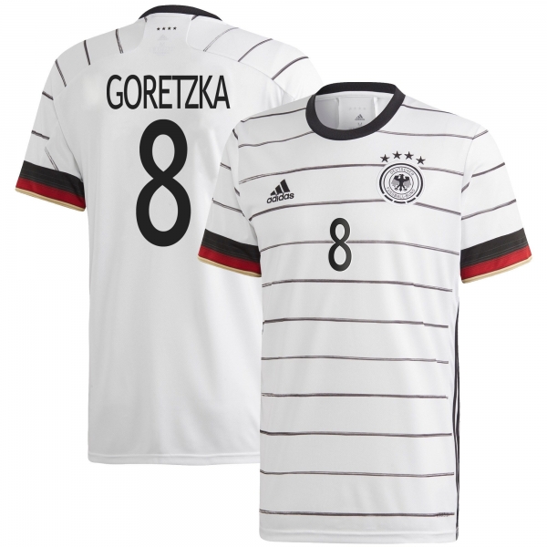 Germany National Team 2022 Qatar World Cup Leon Goretzka #8 White Home Men Jersey