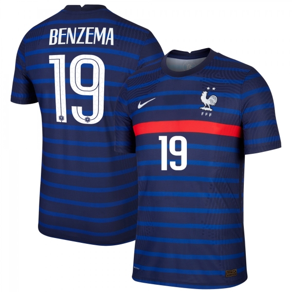 France National Team 2022 Qatar World Cup Karim Benzema #19 Black Home Men Jersey