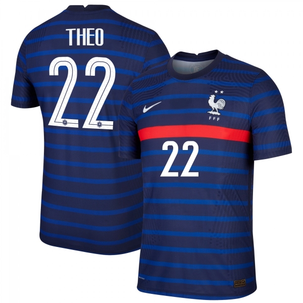 France National Team 2022 Qatar World Cup Theo Hernandez #22 Black Home Men Jersey