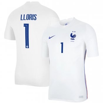 France National Team 2022 Qatar World Cup Hugo Lloris #1 White Away Men Jersey