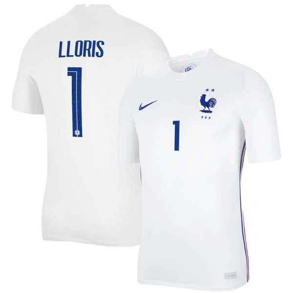 France National Team 2022 Qatar World Cup Hugo Lloris #1 White Away Men Jersey