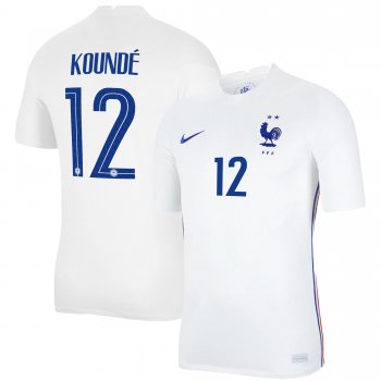 France National Team 2022 Qatar World Cup Jules Kounde #12 White Away Men Jersey