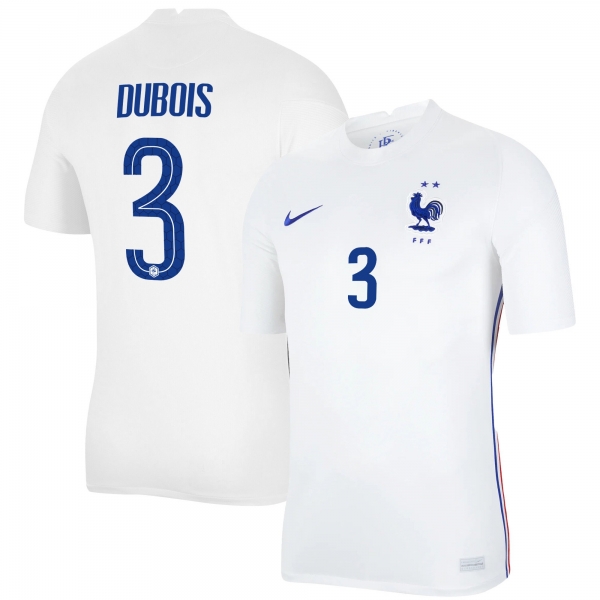 France National Team 2022 Qatar World Cup Leo Dubois #3 White Away Men Jersey