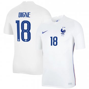 France National Team 2022 Qatar World Cup Lucas Digne #18 White Away Men Jersey