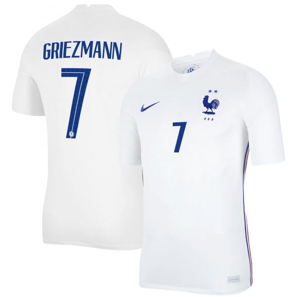 France National Team 2022 Qatar World Cup Antoine Griezmann #7 White Away Men Jersey