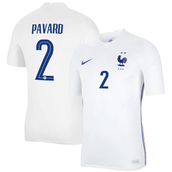 France National Team 2022 Qatar World Cup Benjamin Pavard #2 White Away Men Jersey