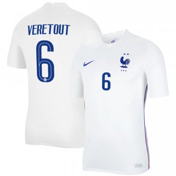 France National Team 2022 Qatar World Cup Jordan Veretout #6 White Away Men Jersey